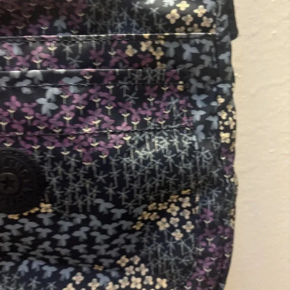 Kipling Ciro Crossbody Bag Navy Blue With Floral Pattern 8 X 9" - Picture 5 of 13